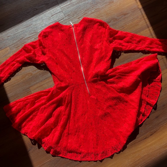Red Lace Nigh Out Dress - Picture 5 of 6